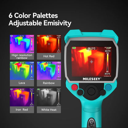 Thermal Imaging Camera, MILESEEY Handheld Dual Camera Infrared Thermal Imager, 3.5 Inch LCD Display IP65 Waterproof Rechargeable 6 Palettes Thermal Camera with Auto Track Cold and Hot Spots Function