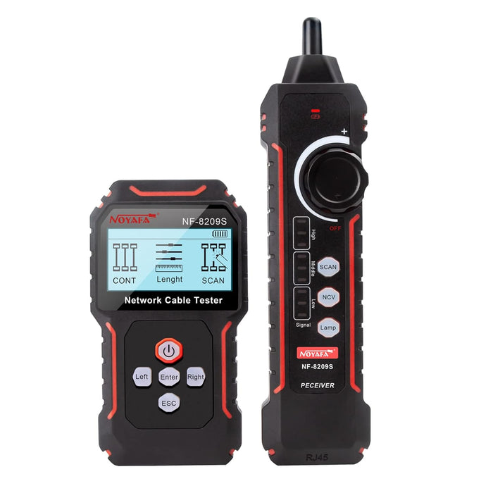 New Upgraded NF-8209S Network Cable Tester, Multifunctional Cable Length Tester for The CAT5, CAT6, LAN Cable Finder and POE Tester