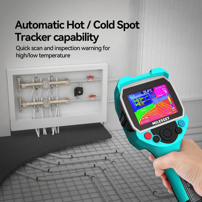 Thermal Imaging Camera, MILESEEY Handheld Dual Camera Infrared Thermal Imager, 3.5 Inch LCD Display IP65 Waterproof Rechargeable 6 Palettes Thermal Camera with Auto Track Cold and Hot Spots Function