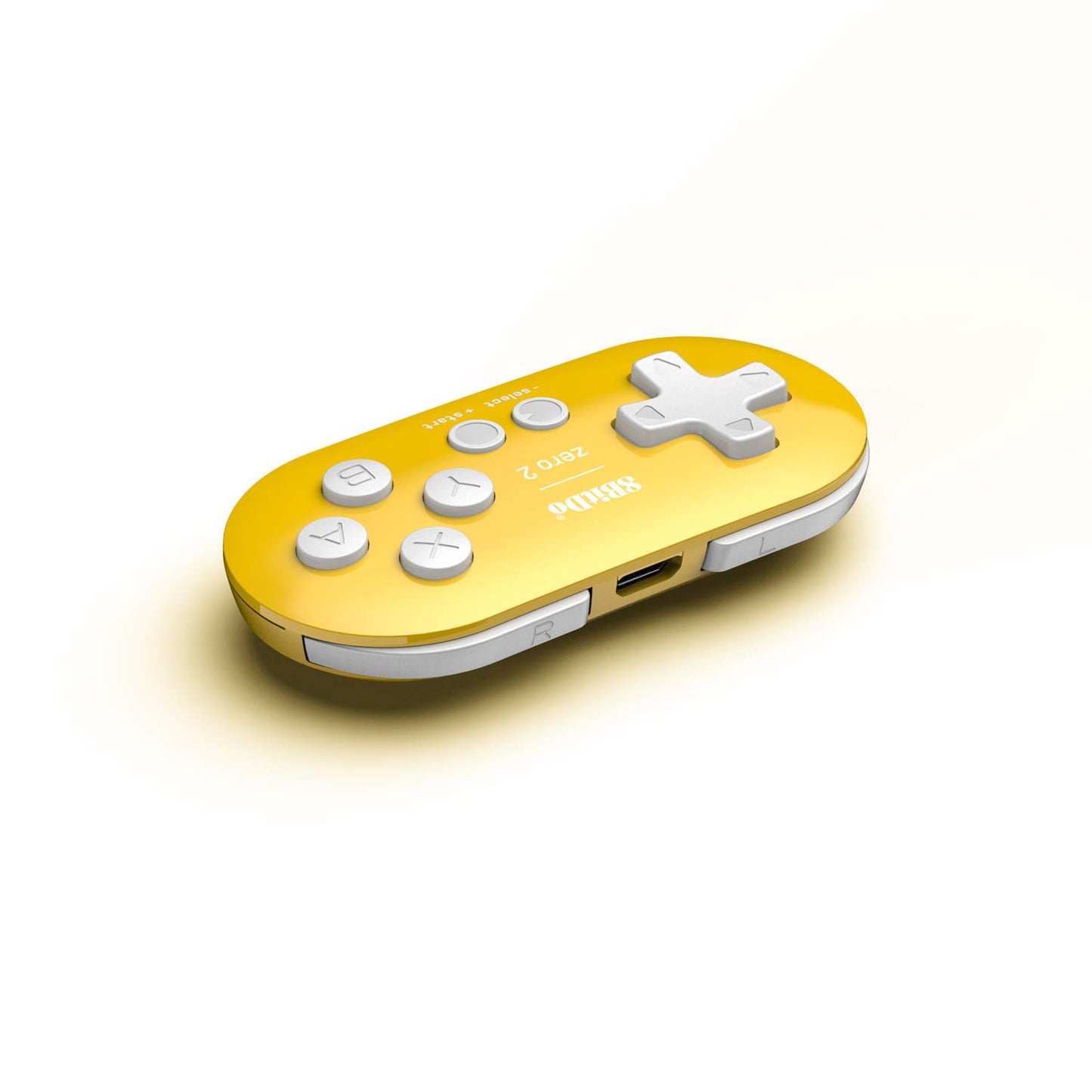 8Bitdo Zero 2 Bluetooth Key Chain Sized Mini Controller for Nintendo Switch, Windows, Android and macOS (Yellow Edition)
