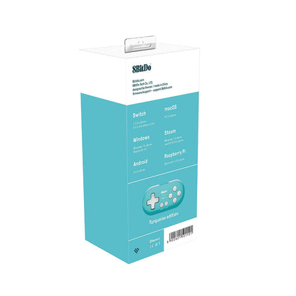 8Bitdo Zero 2 Bluetooth Key Chain Sized Mini Controller for Nintendo Switch, Windows, Android and macOS (Turquoise Edition)