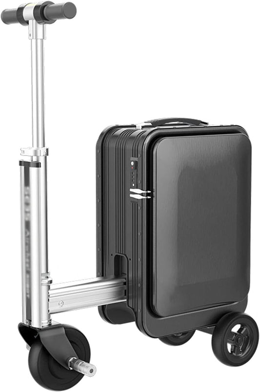 Rideable Electric Trolley Case, 20 Inch Smart Rideable Electric Trolley Case, Travel Suitcase Built-In TSA Lock, USB Charging Port, Suitable For Business Trip,Commute,Campus Activity black