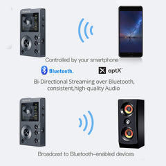 iRULU F20 HiFi MP3 Player with Bluetooth, Lossless DSD High Resolution Digital Audio Music Player, High-Res Portable Audio Player with 32GB Memory Card, Support up to 256GB