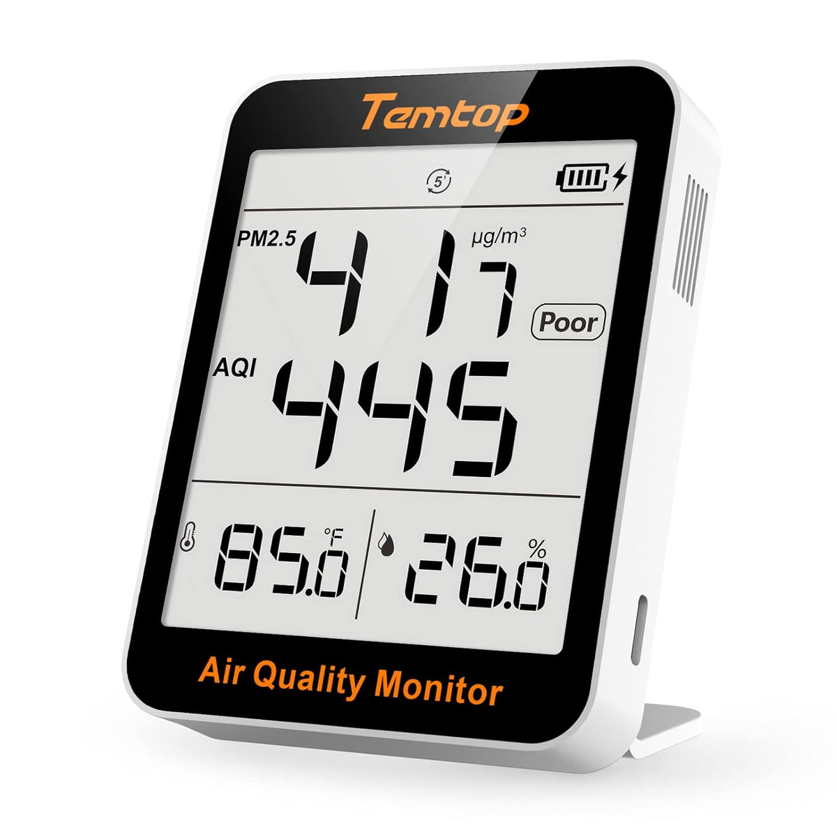 Indoor Thermometer 𝗣𝗠𝟮.𝟱 𝗔𝗤𝗜 Air Quality Monitor Beyond Temperature Humidity Meter, Temtop Digital Hygro-Thermometer Gauge with AQI Detector