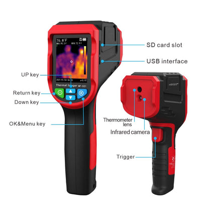 Ketsicart® Industrial Thermal Imaging Device NF-521, Thermal Imaging Camera with 2.4 Inch LCD Display, 24 * 24 Pixels Resolution with Memory Storage