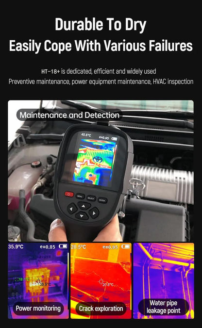 GOYOJO 256x192 Hti-18+ Thermal Imaging Camera with Dual-Light Fusion, -4~1022°F, Handheld Infrared Thermography for Home Inspection HVAC Electrical Plumbing Leak Detection and Mechanical Maintenance