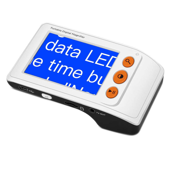 Digital Magnifier Portable Electronic Video Magnifier Reading Aids 3.5 Inch LCD Screen for Low Vision 2x-25x Zoom Foldable Handle