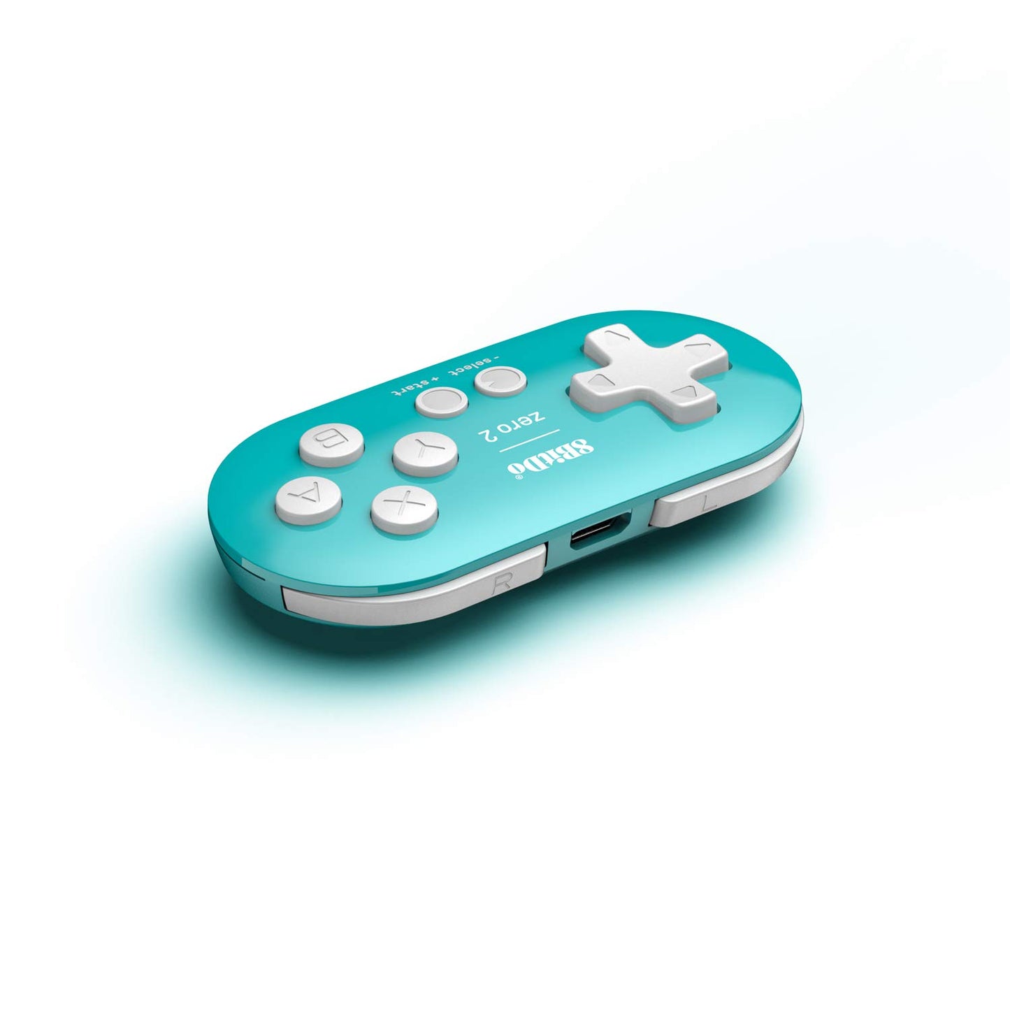 8Bitdo Zero 2 Bluetooth Key Chain Sized Mini Controller for Nintendo Switch, Windows, Android and macOS (Turquoise Edition)