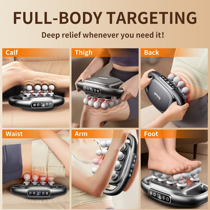CALMORA 16 Head Deep Tissue Massage Gun for Muscle Pain Relief – Percussion Massager with 30 Speeds & 3 Modes, Quiet Handheld Massage Gun for Back, Neck, Legs & Full Body Recovery