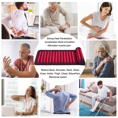 CALMORA Infrared Red Light Therapy, Red Light Therapy Mat with Neck Support, 660nm&850nm NIR Deep Wavelength Blanket Pad for Back Belly Knee Shoulder HIPS Body Pain Relief