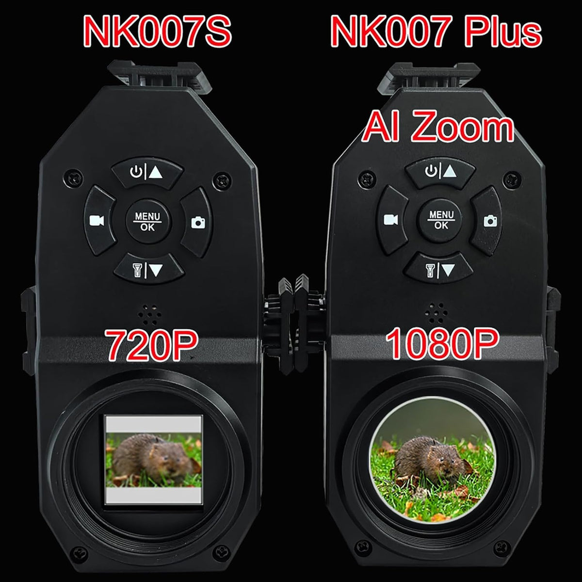 CALMORA Night Vision Monocular 940nm 12mm Super Clear Lens Infrared Night Vision Scope 5X Digital Zoom 3 Levels of Infrared Adjustment with 32GB Memory Card, for Camping/Hunting