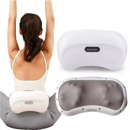 CALMORA Electric Heating Kneading Dual Roller Waist Massage Belt Jade Roller Slimming Vibrating Abdominal Massager Machine
