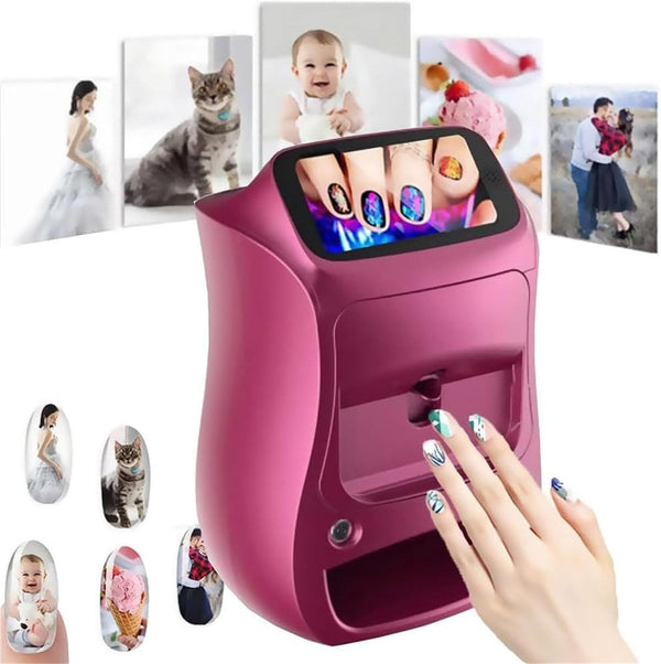 3D Intelligent Automatic Nail Printer Painted Manicure Machine, Nail Shaped Piece Printing Machine DIY Nail Printing Drying,with Touch Screen, for Nail Studio/Manicurist/Nail Lovers