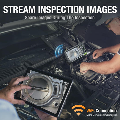 Triple Lens Borescope with 7" IPS Screen, Teslong 1080P HD Industrial Endoscope Inspection Camera with Light, 16.5FT Flexible Automotive Mechanic Scope Tool, Waterproof Pipe Snake Camera in Wall Cam