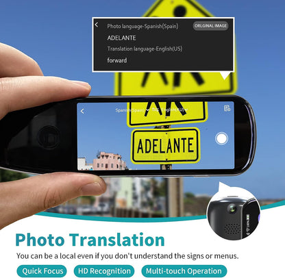Adelagnes X5 Pro Language Translator Device Real Time Reader Scanner Pen Dictionary Voice Translator Support 112 Languages Text to Speech OCR/WiFi Translator Suitable for Meetings Travel Learning