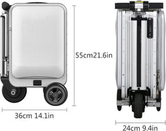 Rideable Electric Trolley Case, 20 Inch Smart Rideable Electric Trolley Case, Travel Suitcase Built-In TSA Lock, USB Charging Port, Suitable For Business Trip,Commute,Campus Activity black