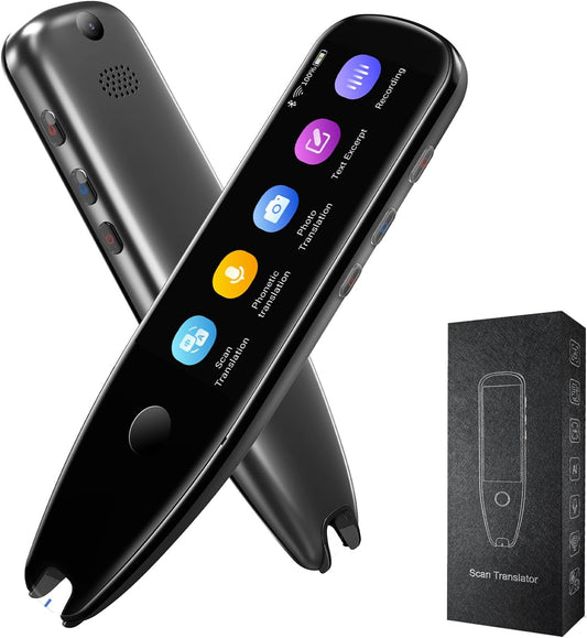 Adelagnes X5 Pro Language Translator Device Real Time Reader Scanner Pen Dictionary Voice Translator Support 112 Languages Text to Speech OCR/WiFi Translator Suitable for Meetings Travel Learning