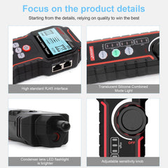 New Upgraded NF-8209S Network Cable Tester, Multifunctional Cable Length Tester for The CAT5, CAT6, LAN Cable Finder and POE Tester