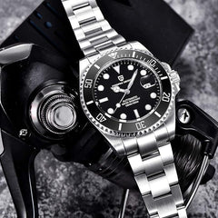 Men’s Watches Full Automatic Mechanical Wrist Watch for Men Stainless Steel Fashion Casual Business Dress Analogue Watch Man