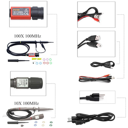DSO2C10 Digital Storage Oscilloscope 100MHz Bandwidth 2CH Dual Channel 1GSa/s 8M Memory Depth