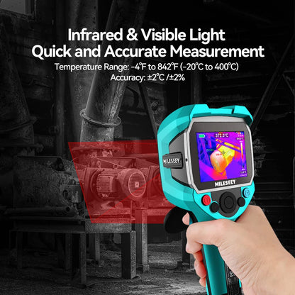 Thermal Imaging Camera, MILESEEY Handheld Dual Camera Infrared Thermal Imager, 3.5 Inch LCD Display IP65 Waterproof Rechargeable 6 Palettes Thermal Camera with Auto Track Cold and Hot Spots Function