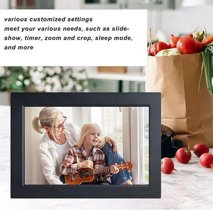 WiFi Digital Picture Frame, 10.1 Inch Digital Photo Frame with IPS HD Touch Screen, Share Photos and Videos Via Frameo App, Auto Rotate, Smart Cloud Photo Frame, 16GB