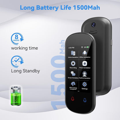 Calmora Language Translator Device No WiFi Needed, 137+ Languages Voice Translator Device Two-Way, Real Time Instant Translation Device Support Offline/Recording/Photo Translation for Travel Business Gift
