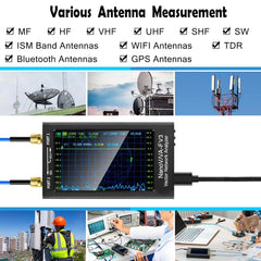 NanoVNA-F V3 Vector Network Analyzer 1MHz–6GHz Antenna Analyzer HF VHF UHF VNA Measuring S-Parameters Voltage Standing Wave Ratio Phase Delay Smith Chart 4.3 inch Screen & 4500mAh