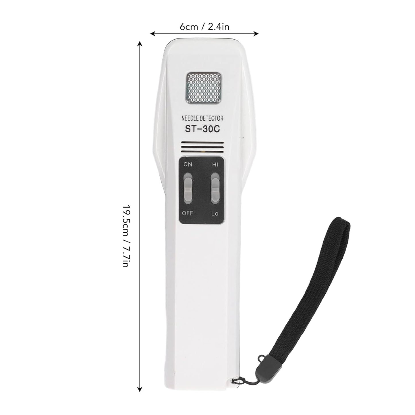 Calmora Portable Handheld Needle Detector, Highly Sensitive Metal Detector for Fabric Inspection, Magnetic Induction Principle with Audible and Visual Alarms and One Touch Adjustments