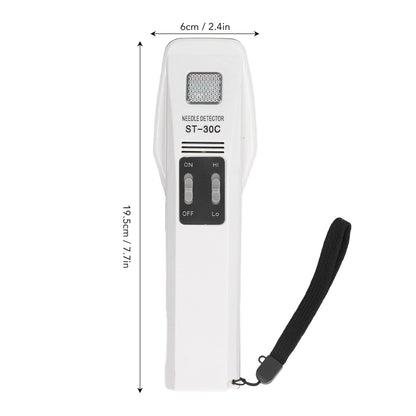 Calmora Portable Handheld Needle Detector, Highly Sensitive Metal Detector for Fabric Inspection, Magnetic Induction Principle with Audible and Visual Alarms and One Touch Adjustments