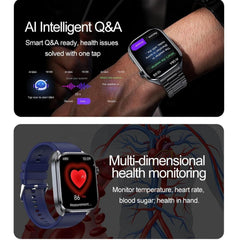 CALMORA 2025 Smart Watch with Bluetooth Calling & ECG HRV Tracking | SpO2 Heart Rate Fitness Tracker, Sleep Monitor, Sports Modes Waterproof Smartwatch for Android iPhone