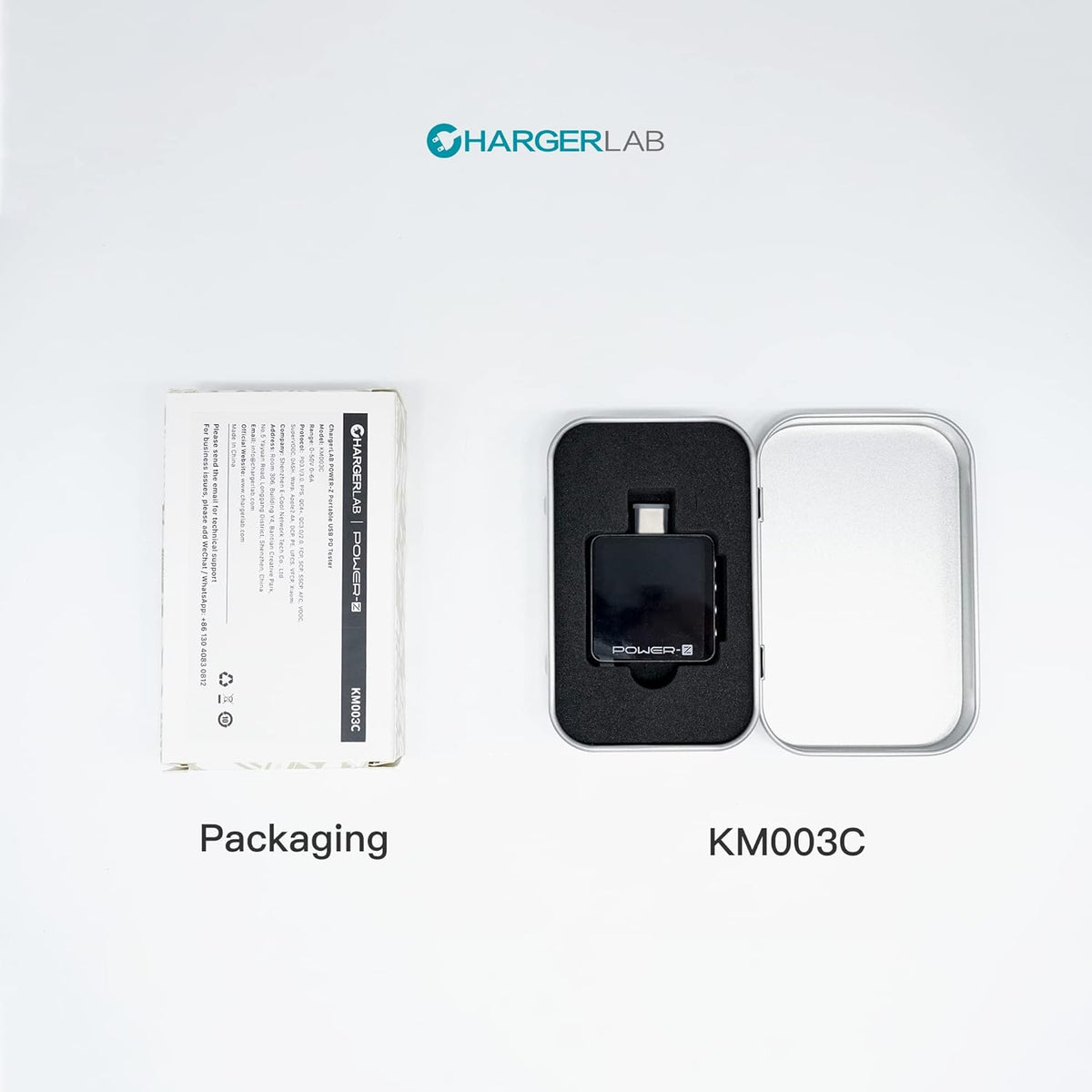ChargerLAB Power-Z KM003C Portable USB-C Fast Charging Tester PD3.1 QC5.0 Digital Voltmeter & Ammeter Power Bank Tester