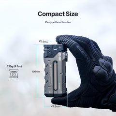 Calmora LOOP GEAR SK05 Pro Flat LED Flashlight with 8000mAh Power Bank, Sidelight Flashlight Combines Floodlight and Spotlight, 4360 High Lumens, Rechargeable, Magnetic Tail, IP68 Perfect for Camping, Outdoor