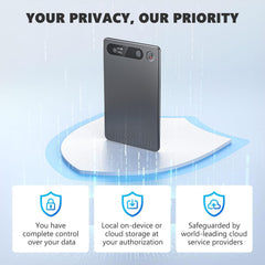 Calmora AI Voice Recorder – 64GB, 112 Languages, Auto Transcribe (Black)