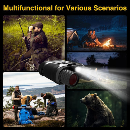 4K Night Vision Binoculars, Night Vision Goggles for Adults - 5000mAh Battery, 8X Digital Zoom, 1968FT Infrared Nightvision | 3" HD Display & 32GB Card for Hunting, Camping, Travel
