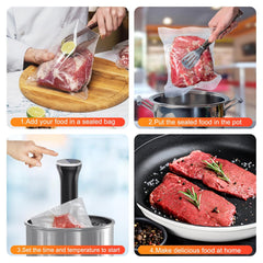CALMORA Sous Vide Machine WIFI, Sous Vide Cooker 1100W Cooking Machine with LED Stainless Steel Precision Cooker Immersion Circulator