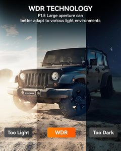 WOLFBOX Rear View Mirror Camera: Mirror Dash Cam Front and Rear 4K+2.5K for Car with 12" Full Touch Screen, Waterproof Backup WDR Camera, Night Vision, G-Sensor, Parking Assist,Free 32GB Card & GPS