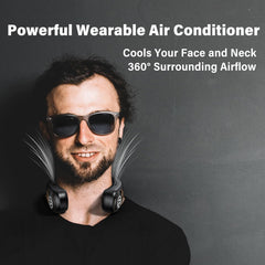 Neck Air Conditioner, 3-Speed Portable Neck Fan, 5000mAh Rechargeable Battery Operated Personal Air Conditioner, Portable AC, Hands-Free Bladeless Neck Fan for Gift Work Walk Travel Outdoor Indoor
