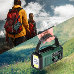 Calmora 10000mAh Crank Radio, Emergency Radio, Solar Radio, NOAA/AM/FM Weather Radio, USB Type-C Charging,Dynamo Radio,Polymer Battery,Torch & LED Reading Light, SOS Alarm,Compass for Camping