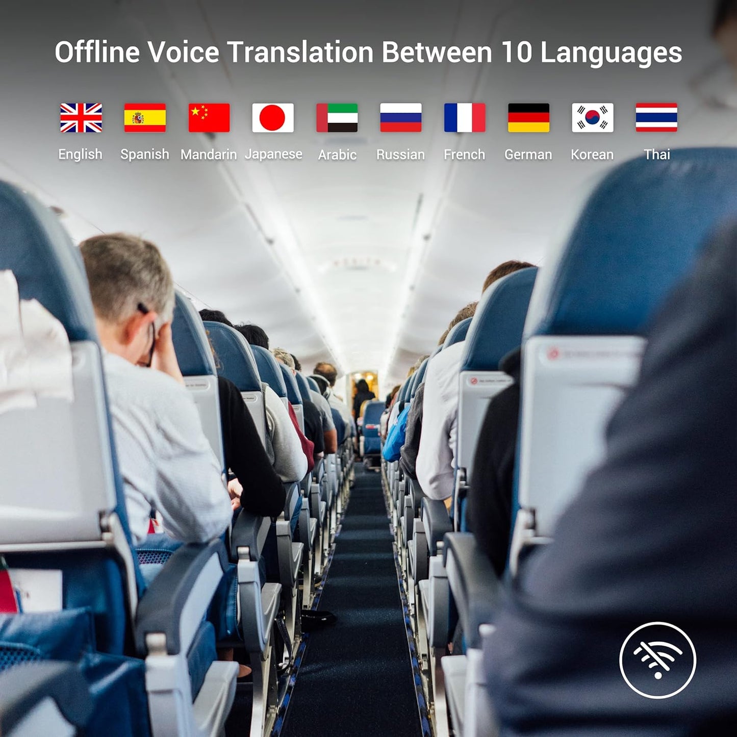 ANFIER Offline Language Translator Device [Latest AI Voice Translator - W12] 144 Languages and Accents with 3.7 inch Touchscreen Instant Two Way Translation