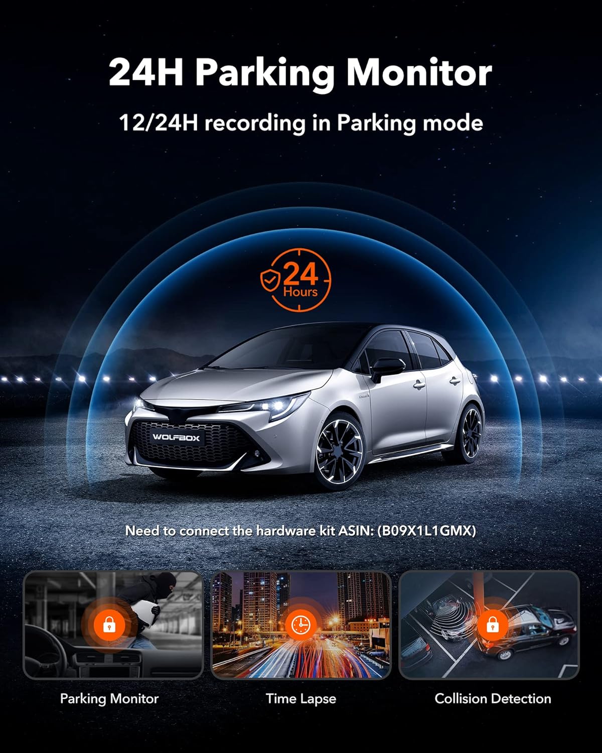 WOLFBOX G930 4K 10" Rear View Mirror Camera, Dash Cam Front and Rear for Car with 32GB Card, Touch Screen Smart Rear View Mirror Backup Camera, Parking Monitor, Reverse Assist, GPS, Support 256GB Max