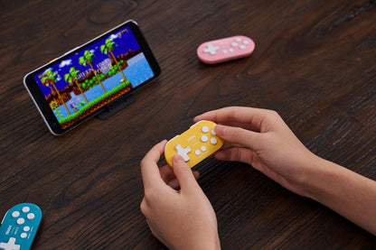 8Bitdo Zero 2 Bluetooth Key Chain Sized Mini Controller for Nintendo Switch, Windows, Android and macOS (Yellow Edition)