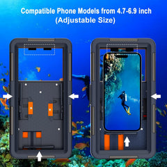 Calmora Professional Waterproof Diving Case for Snorkeling, 15M/50FT Underwater Photo & Video Protective Housings Lanyard for iPhone 17/16/15/14/13/12Pro Max/XR/XS/X Samsung Galaxy S25/24/23/22 Ultra/Plus