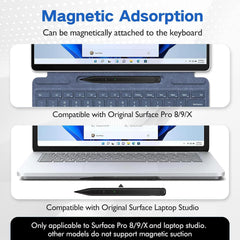 CALMORA Slim Pen 2 for Microsoft Surface with 4096 Pressure, Eraser & Right-Click, Palm Rejection,Graphite Nib,for Surface Pro 12/11/10/9/8/7/6/5/4/X,Surface Go 4/3/2,Book 3/2/1,Laptop1-6,Surface Studio 2+/2