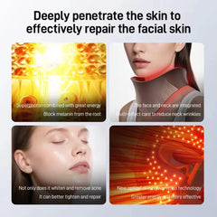 CALMORA Laser Therapy Face Mask, Red Light LED Facial Mask with 4 Wavelengths, Anti-Aging Skin Tightening, Wrinkle Reduction, Collagen Boost