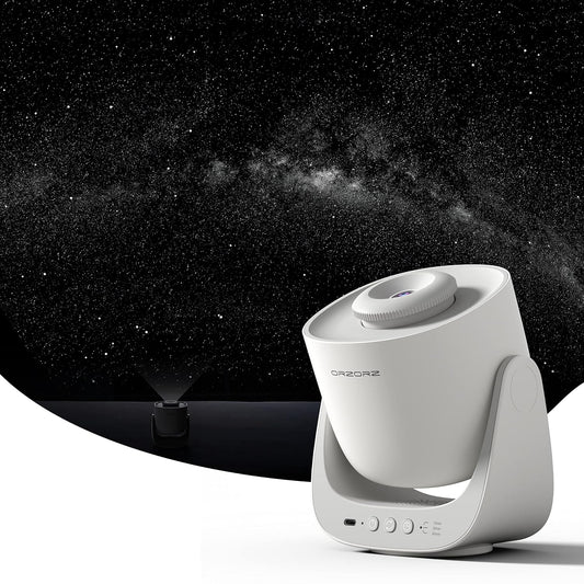 Orzorz Star Projector Galaxy Night Light, Home Planetarium Projector with Rechargeable Battery , Sky Light Living Room Decor, Real Starry Nebula, Planet Presentation for Kids, Teen Girls, Adults