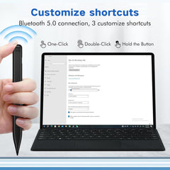 CALMORA Slim Pen 2 for Microsoft Surface with 4096 Pressure, Eraser & Right-Click, Palm Rejection,Graphite Nib,for Surface Pro 12/11/10/9/8/7/6/5/4/X,Surface Go 4/3/2,Book 3/2/1,Laptop1-6,Surface Studio 2+/2