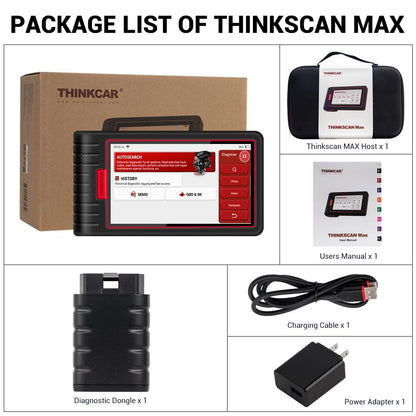 Calmora Thinkscan Max Car Diagnostic Scan Tool for All Vehicles All System OBD2 Scanner with 28 Maintenance Functions , AutoVIN /IMMO /EPB /BMS/SAS/ABS Bleeding/TPMS Sevices etc