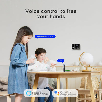 CALMORA Alarm System for Home Security, Alarm System with Camera WiFi+GSM/4G Home Burglar Security Detector Sensor Kit Remote Control, NO Monthly Fees for Home Security and Kids Safety