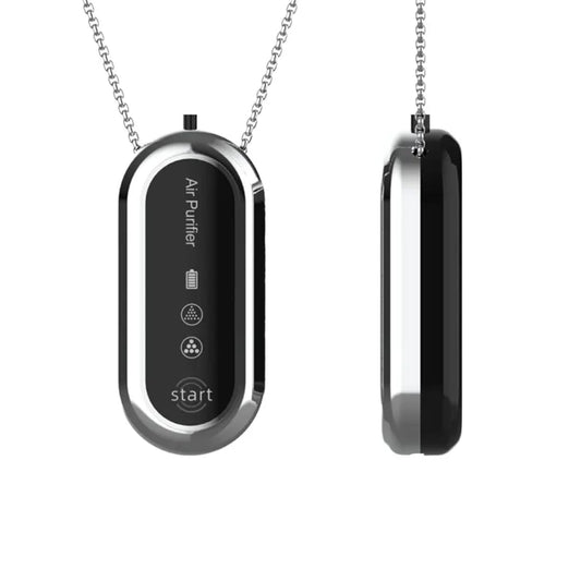 Calmora Wearable Air Purifier Necklace, Personal Portable Air Freshner Ionizer with Necklace and Rechargeable Battery, Small Size/One-Button Start/Low Noise for Adults Kids